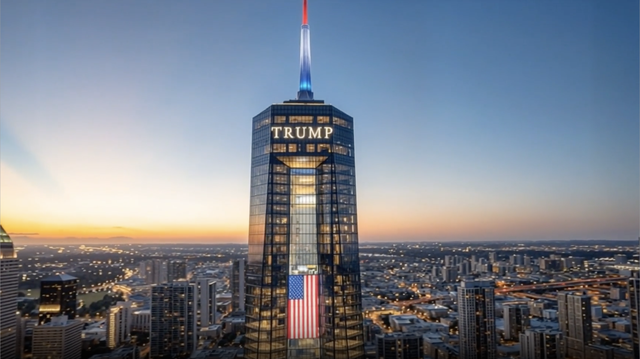A rendering of the Donald J. Trump Presidential Library and Museum A rendering of the Donald J. Trump Presidential Library and Museum